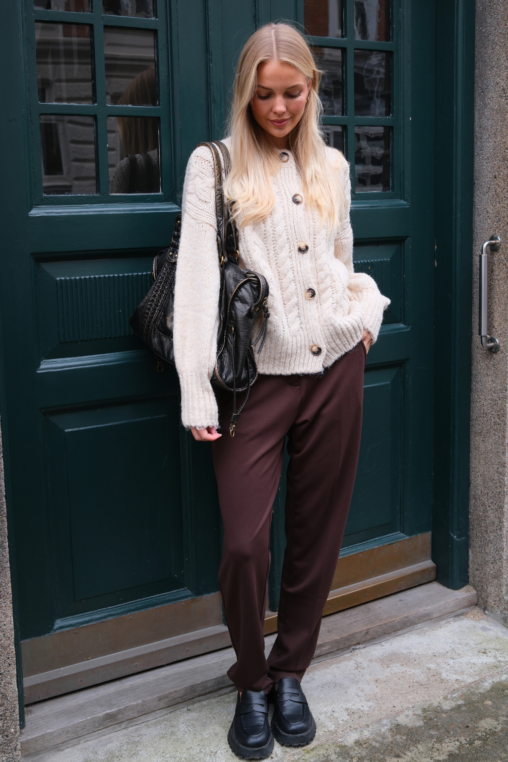 Knopfstrick – Weiß