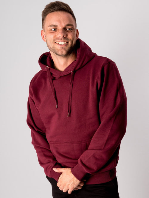 Basic Hoodie - Bordeaux Rød - TeeShoppen - Rød