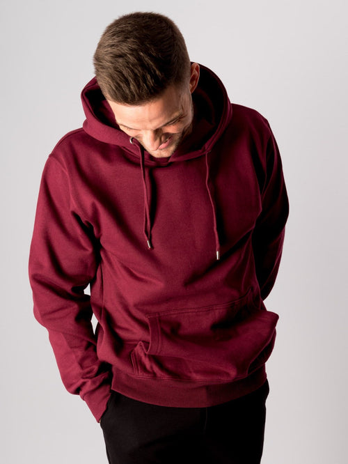 Basic Hoodie - Bordeaux Rød - TeeShoppen - Rød