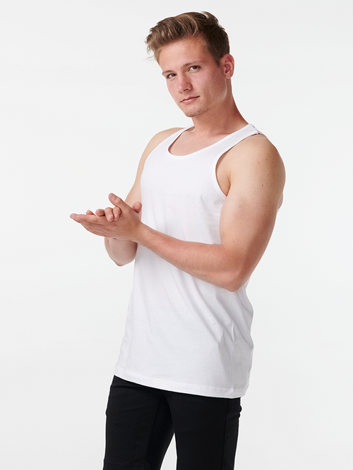 Basic Tanktop - Hvid - TeeShoppen - Hvid