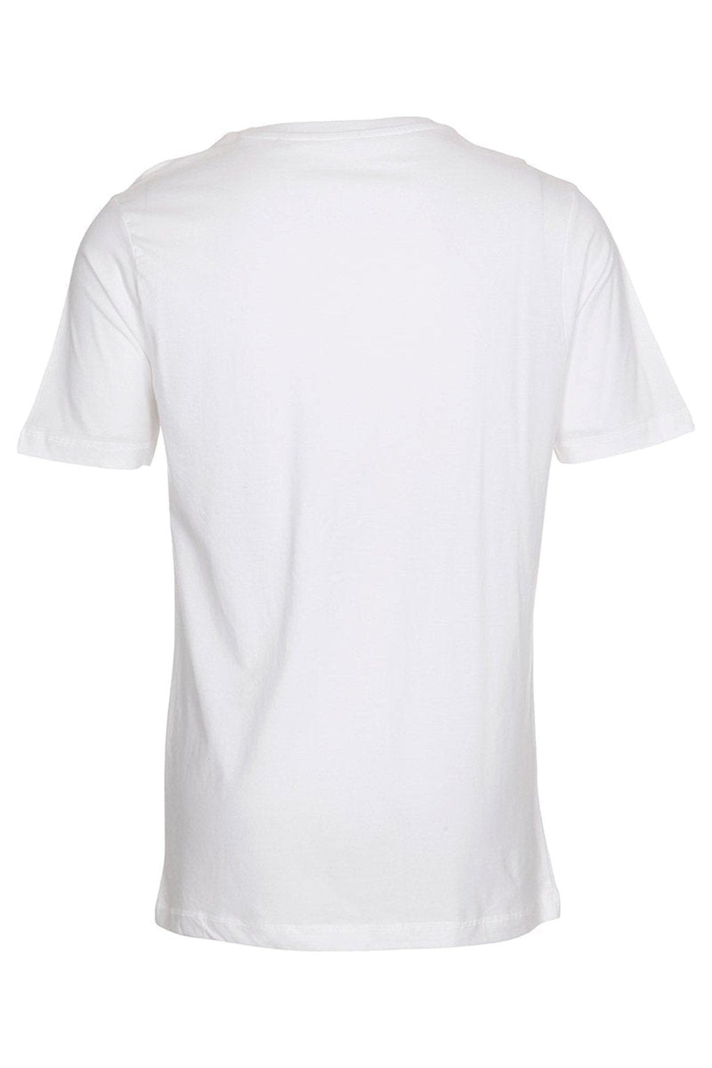 Basic T-Shirt mit V-Ausschnitt – Weiß