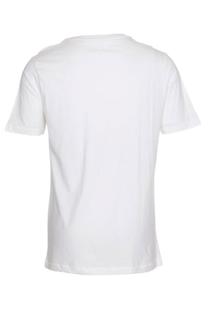 Basic T-Shirt mit V-Ausschnitt – Weiß