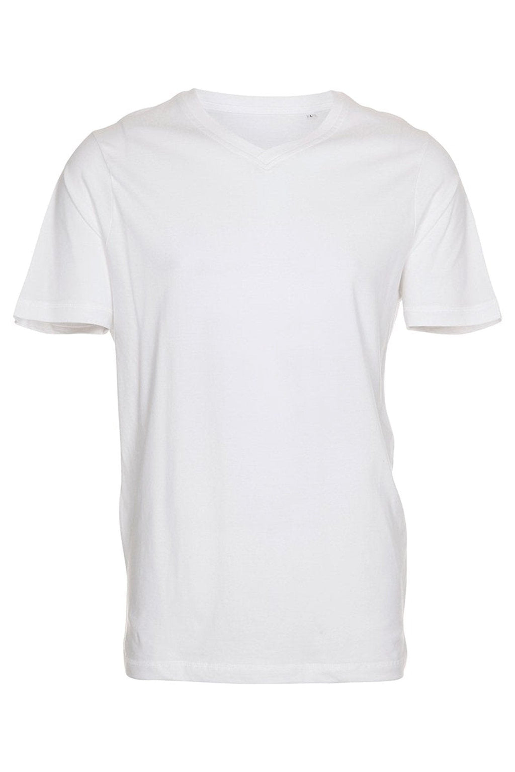 Basic T-Shirt mit V-Ausschnitt – Weiß