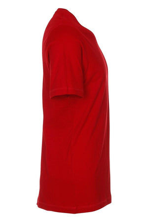 Basic T-Shirt mit V-Ausschnitt – Rot