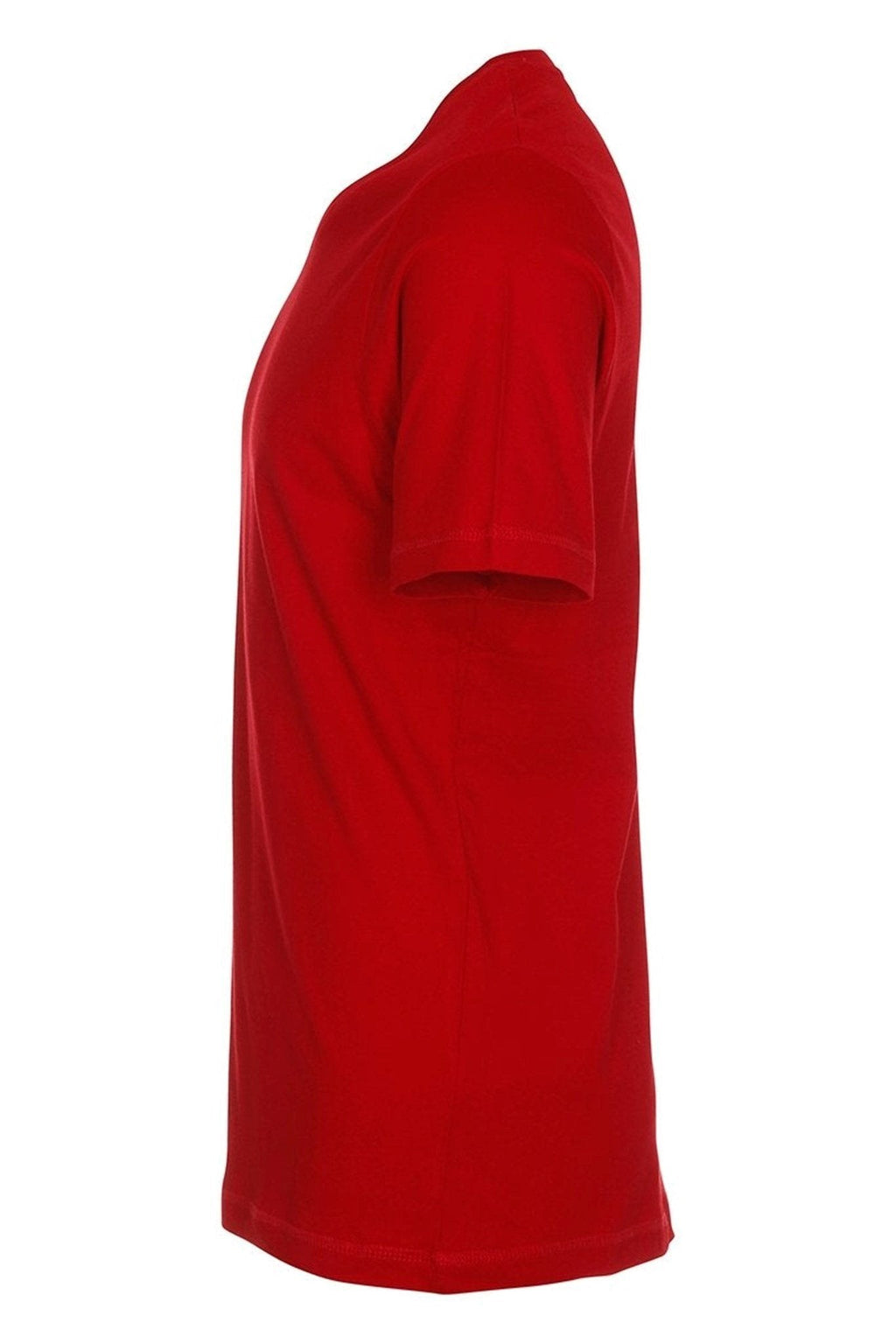 Basic T-Shirt mit V-Ausschnitt – Rot