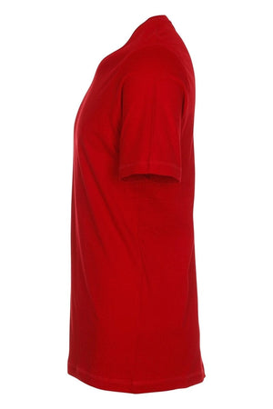 Basic T-Shirt mit V-Ausschnitt – Rot