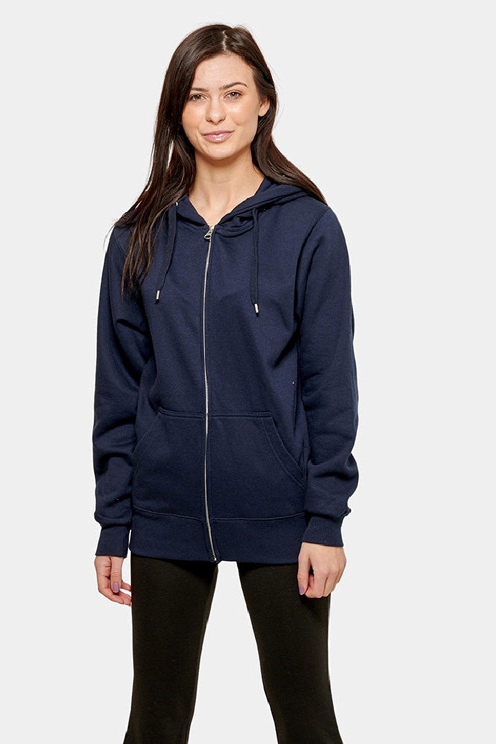 Basic Zip Hoodie - Dark Navy