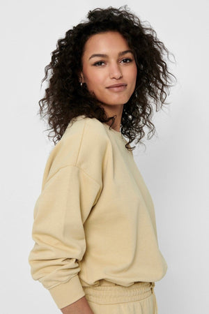 Bequeme Crewneck - Sandfarbe