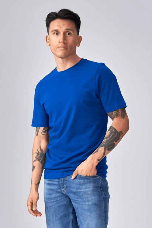 Basic T -Shirt - schwedisches Blau