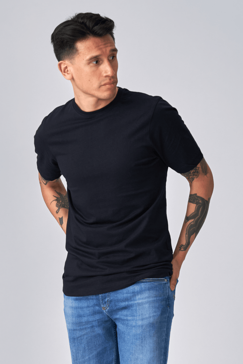 Bio -Basis -T -Shirt - dunkle Marine