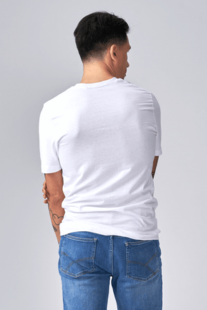 Basic Vneck T -Shirt - Weiß