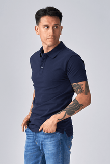 Muscle Polo -Shirt - Marine