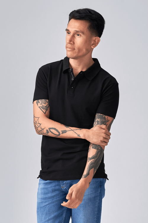 Muscle Poloshirt - schwarz