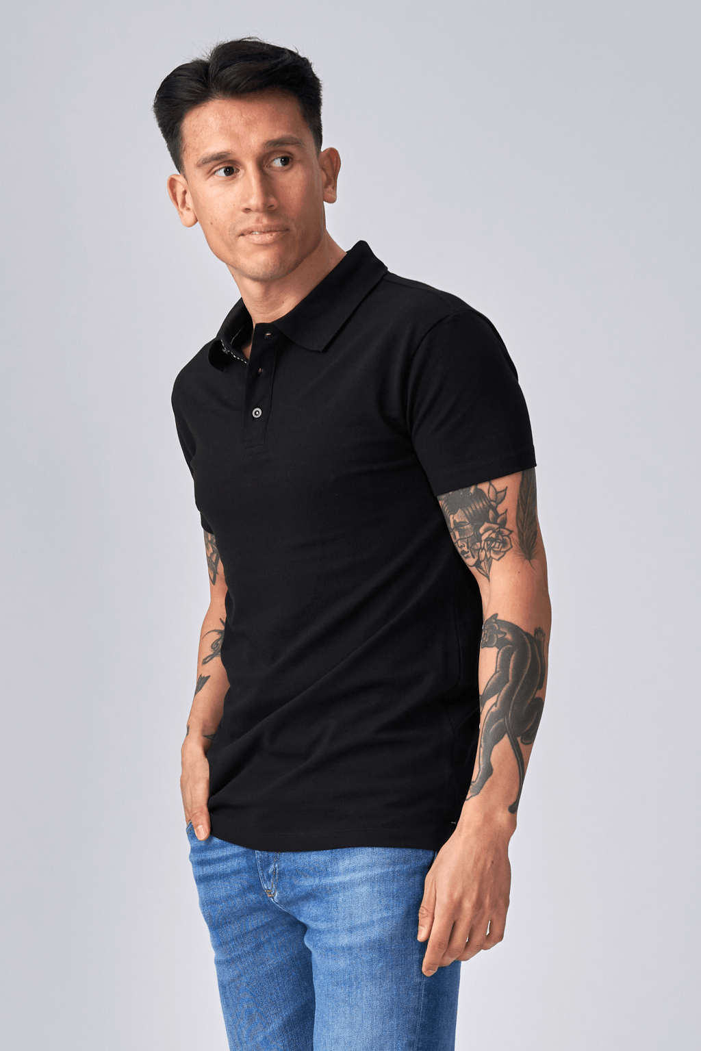 Muscle Poloshirt - schwarz