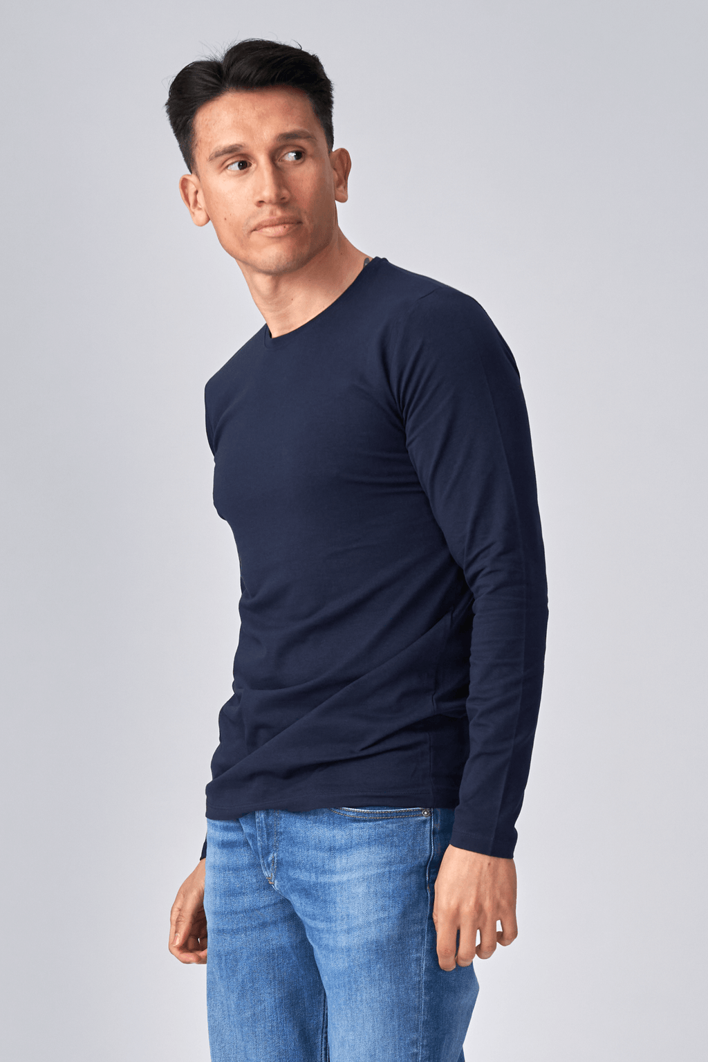 Langarm Muscle T -Shirt - Marine