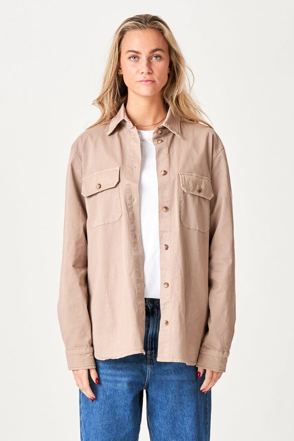 Amber Twill-Hemd – Khaki