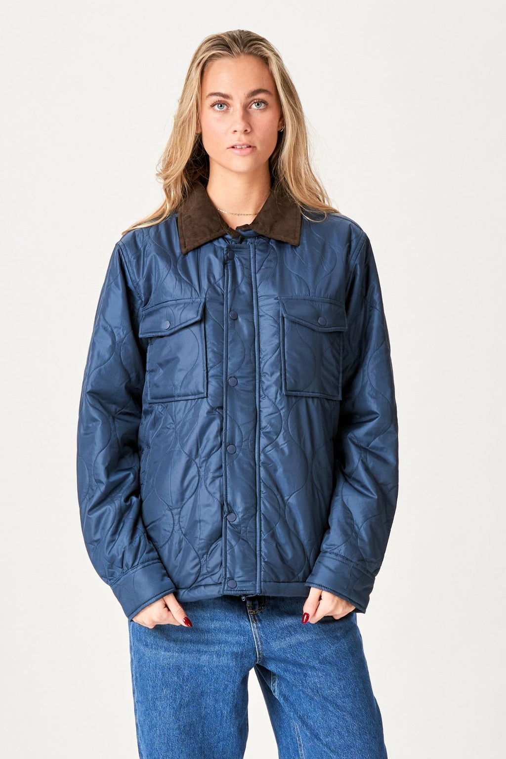 Ella Quiltet Jacke - Marine