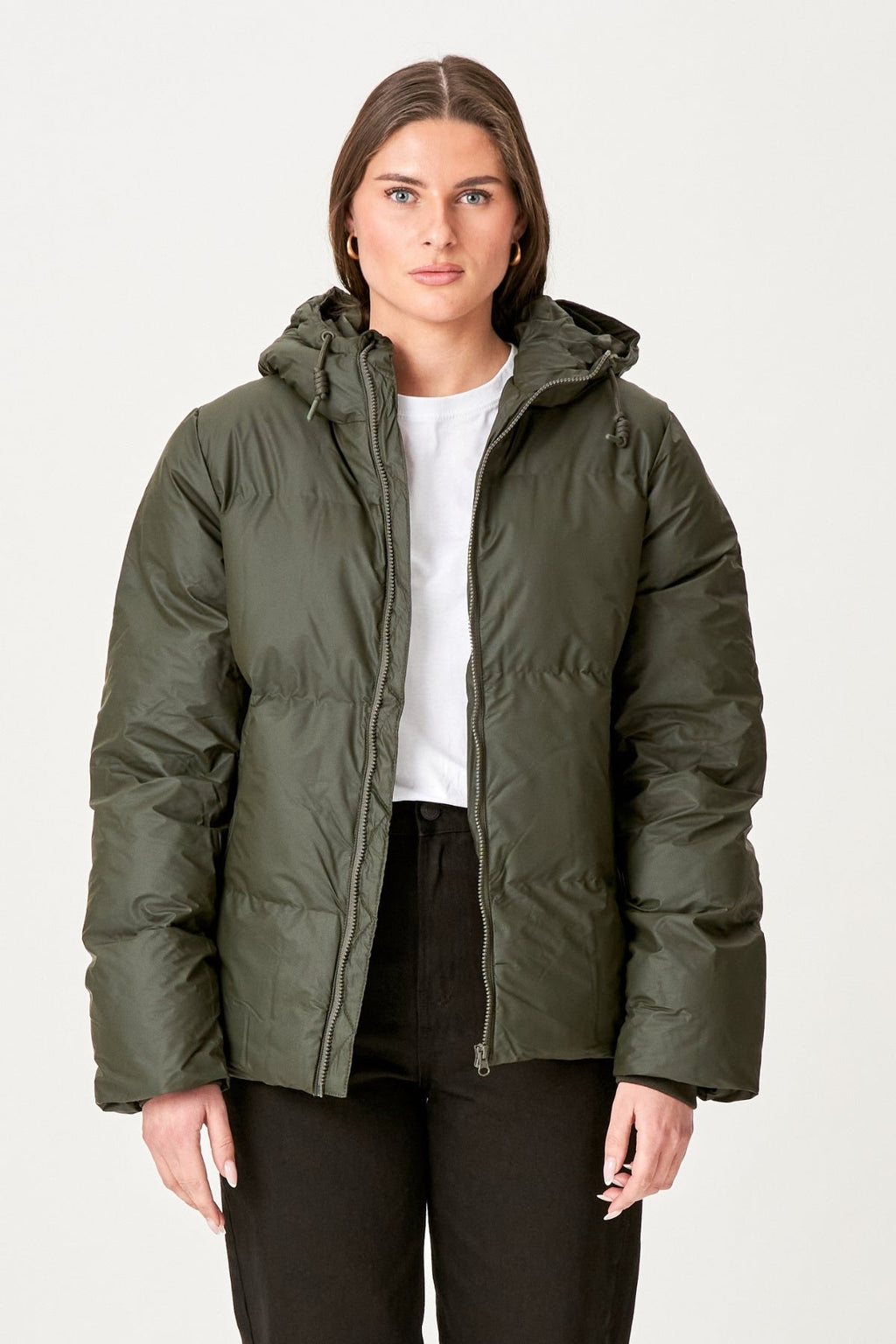 Mit Lexie beschichtete Jacke - Olive