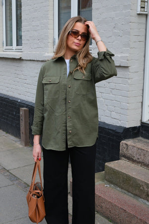 Amber Twill-Hemd – Grün