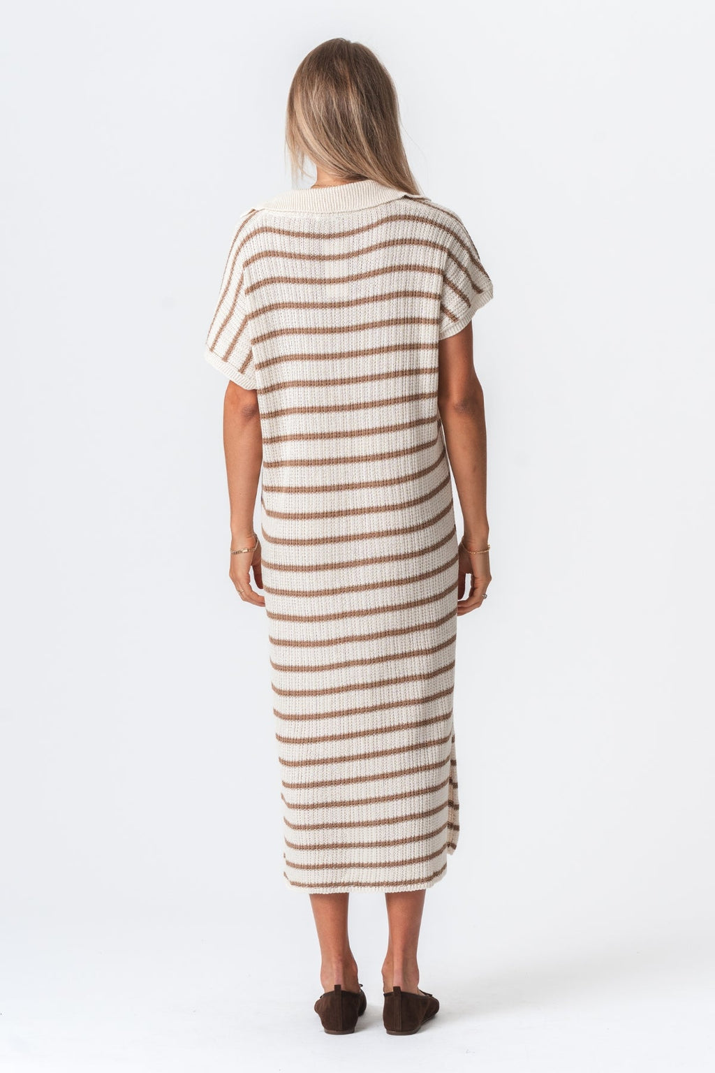 Victoria Kleid - Weiß/Beige