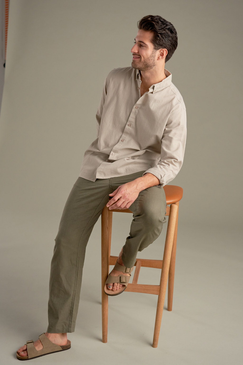 Leinen Pants - Armee