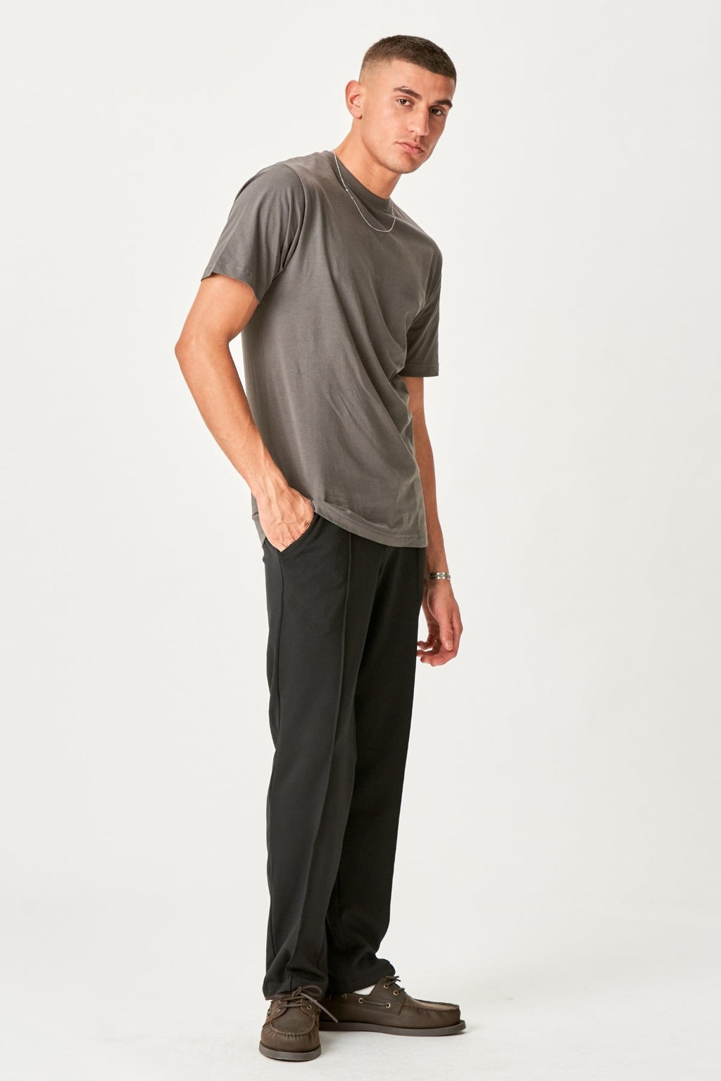 Oversized T -Shirt - Stahlgrau