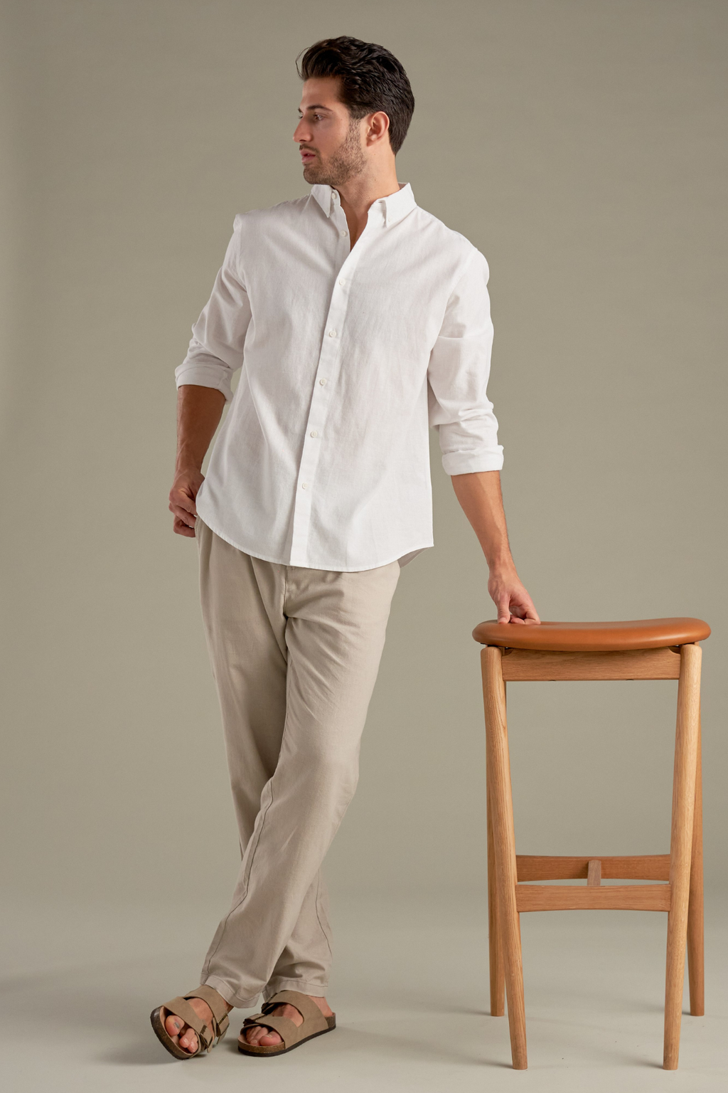Leinen Pants - Sand