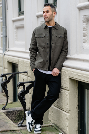 Twill Overshirt - dunkle Olive