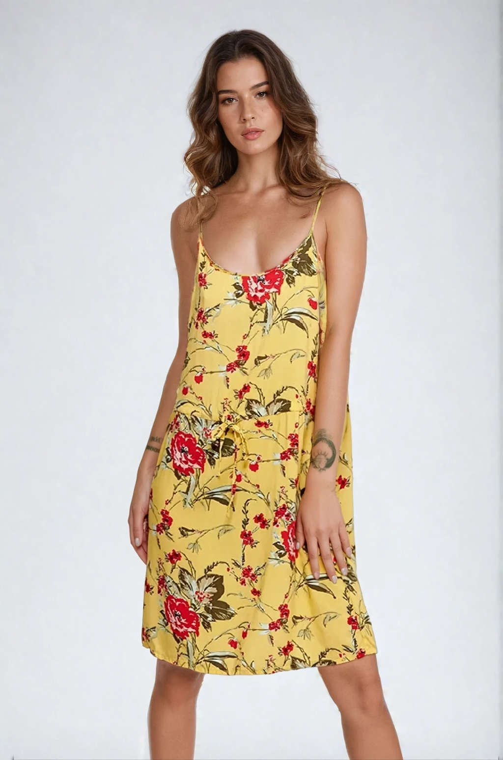 Flora -Kleid - Bananencreme