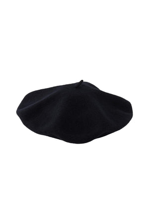 Fransk Wool Beret - Schwarz