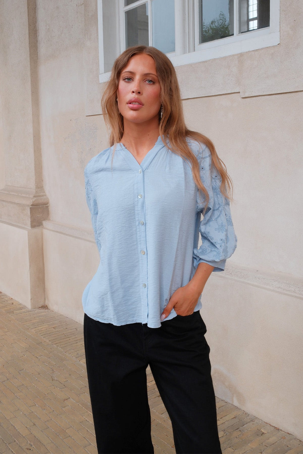 Frida-Hemd – Hellblau