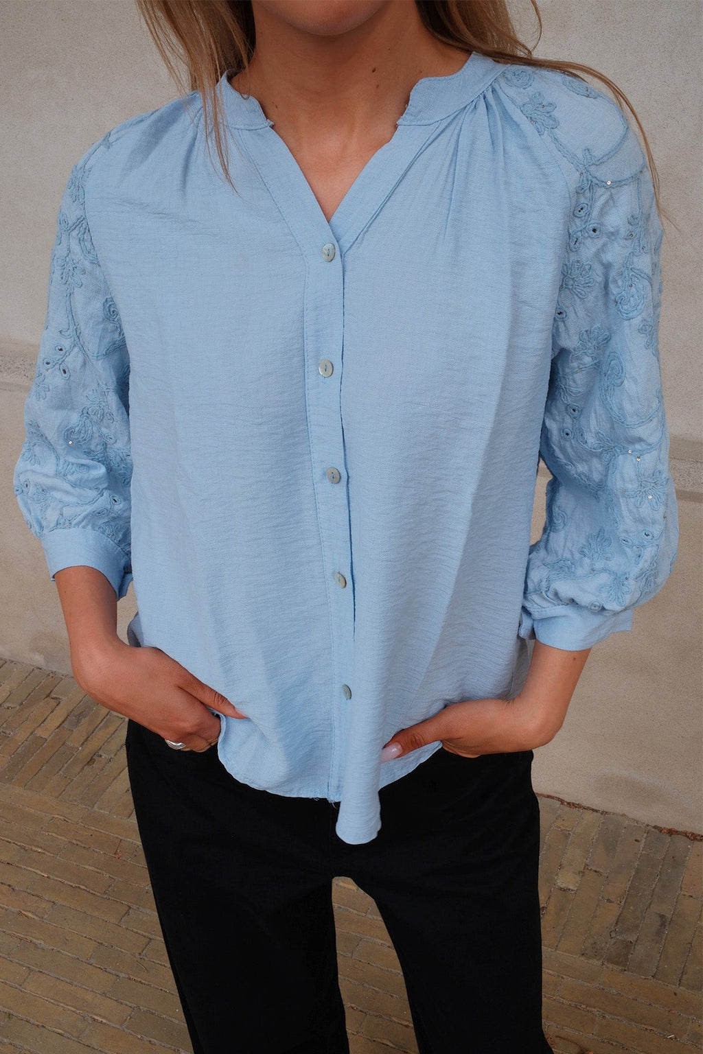 Frida-Hemd – Hellblau