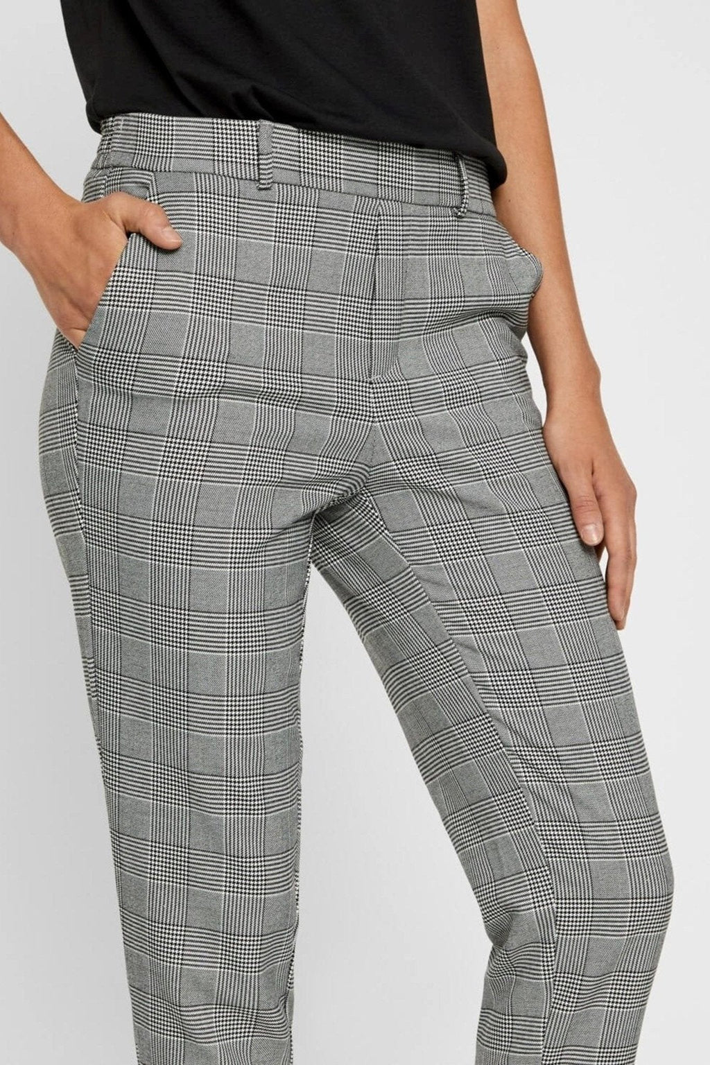Maya Pants mit Würfel - grau / weiß