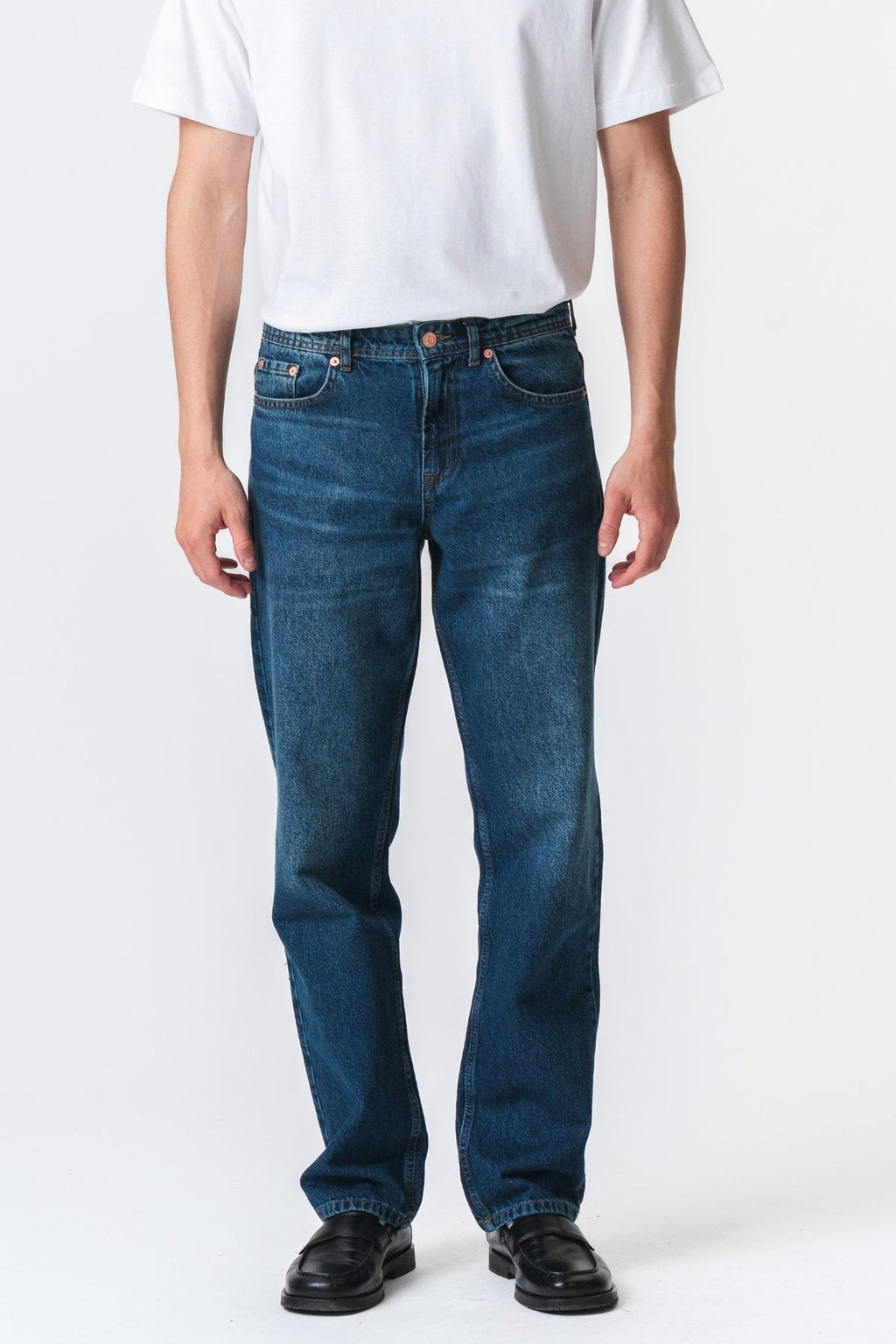 Entspannte Fit -Jeans - dunkelblauer Jeans