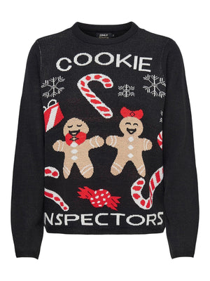 Joy Christmas Strick - Schwarz