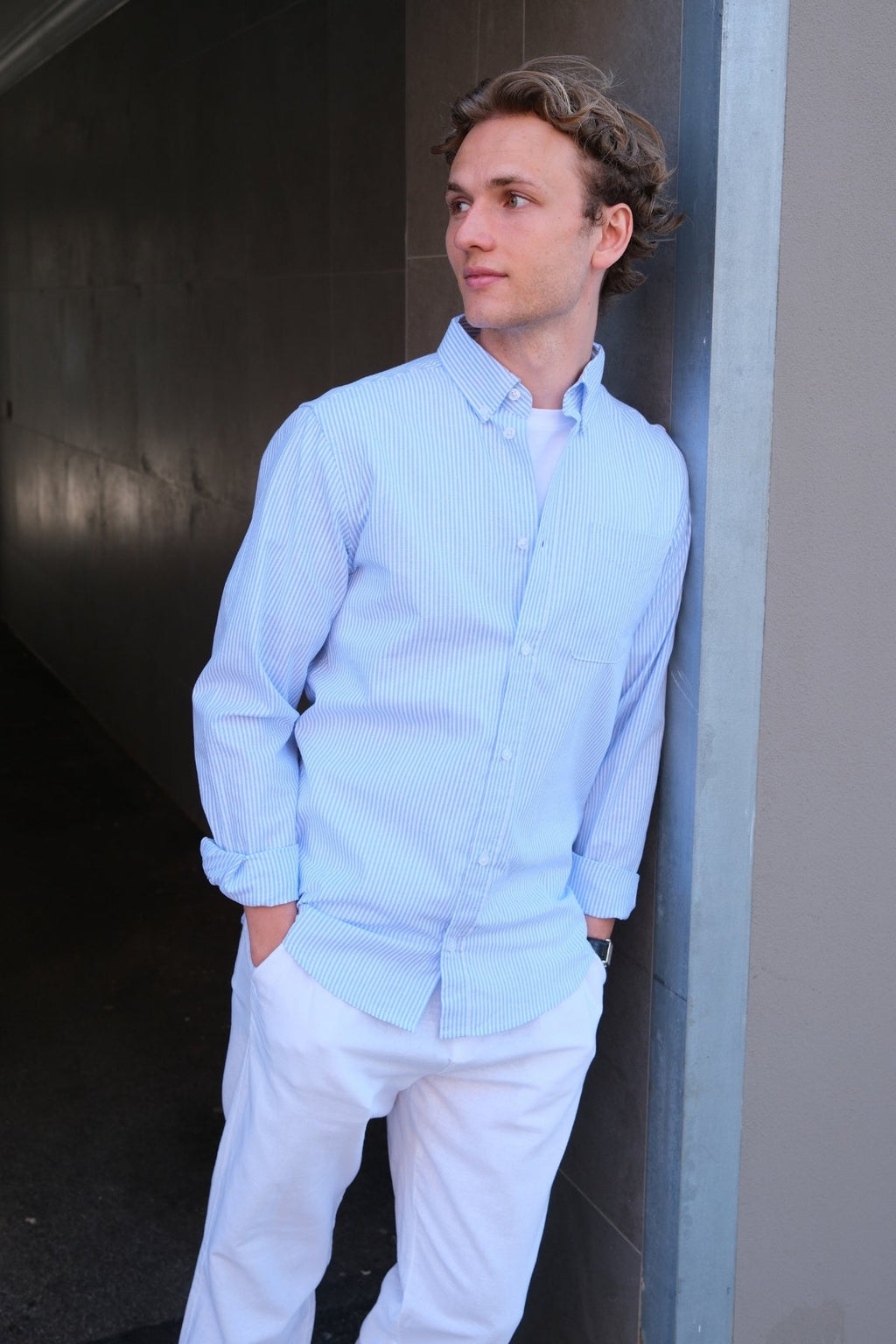 The Original Performance Oxford -Hemd - hellblau/weiß