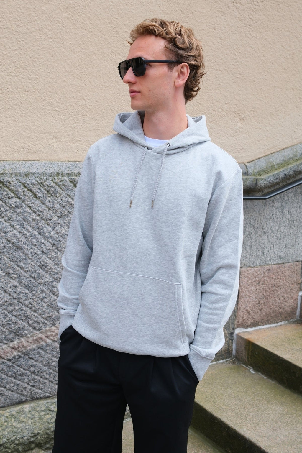 Sweatshirt Hoodie - Asche grau