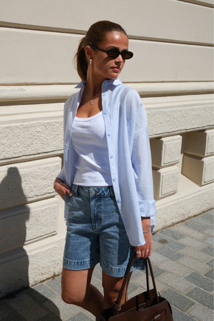 Mia -Hemd - Himmelblau