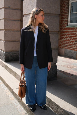 Rahmen Lisa breit Pants - Hellblauer Denim