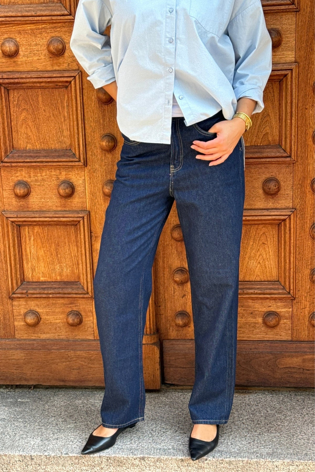 The Original Performance Breite Jeans - dunkelblauer Denim