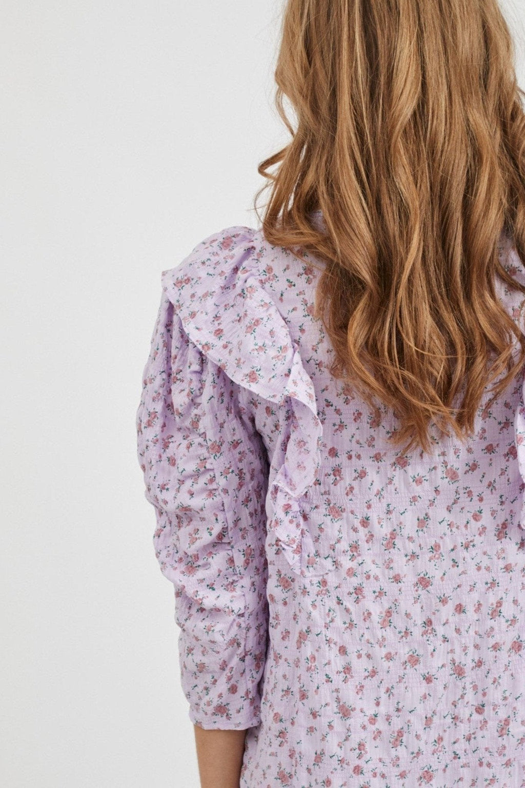 Einsame Langarm -Kleid - rosa