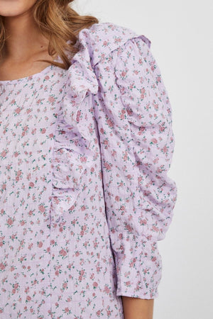 Einsame Langarm -Kleid - rosa