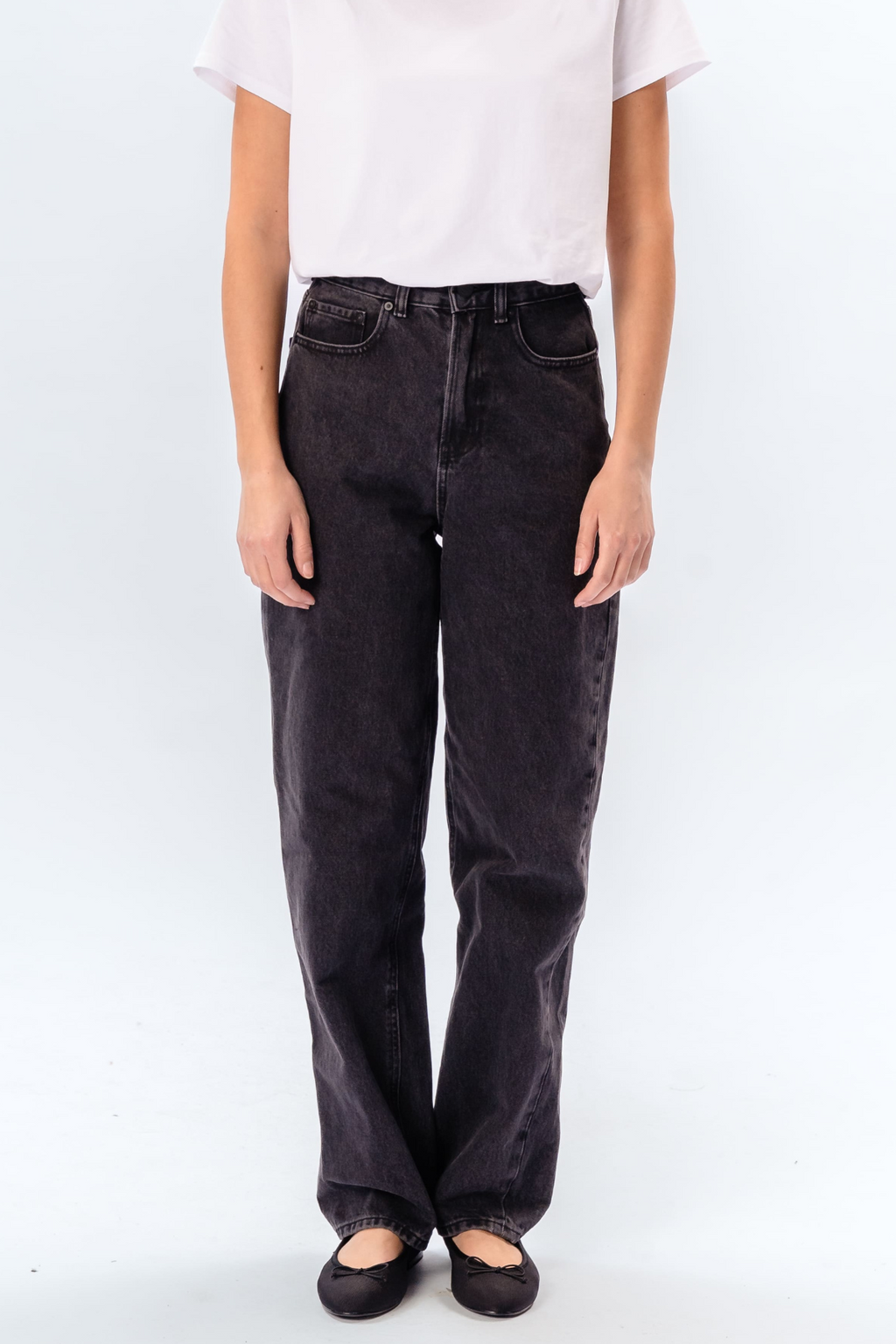 The Original Performance Lose Jeans - schwarzer Denim gewaschen
