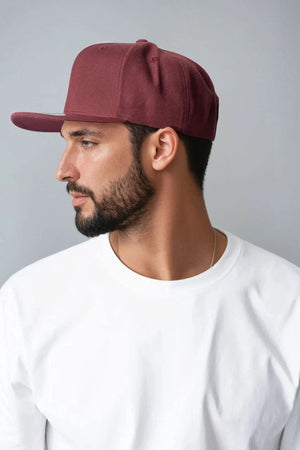 Klassiker Snapback - Kastanienbraun/Maroon