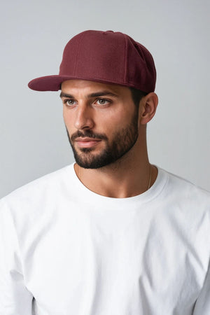 Klassiker Snapback - Kastanienbraun/Maroon