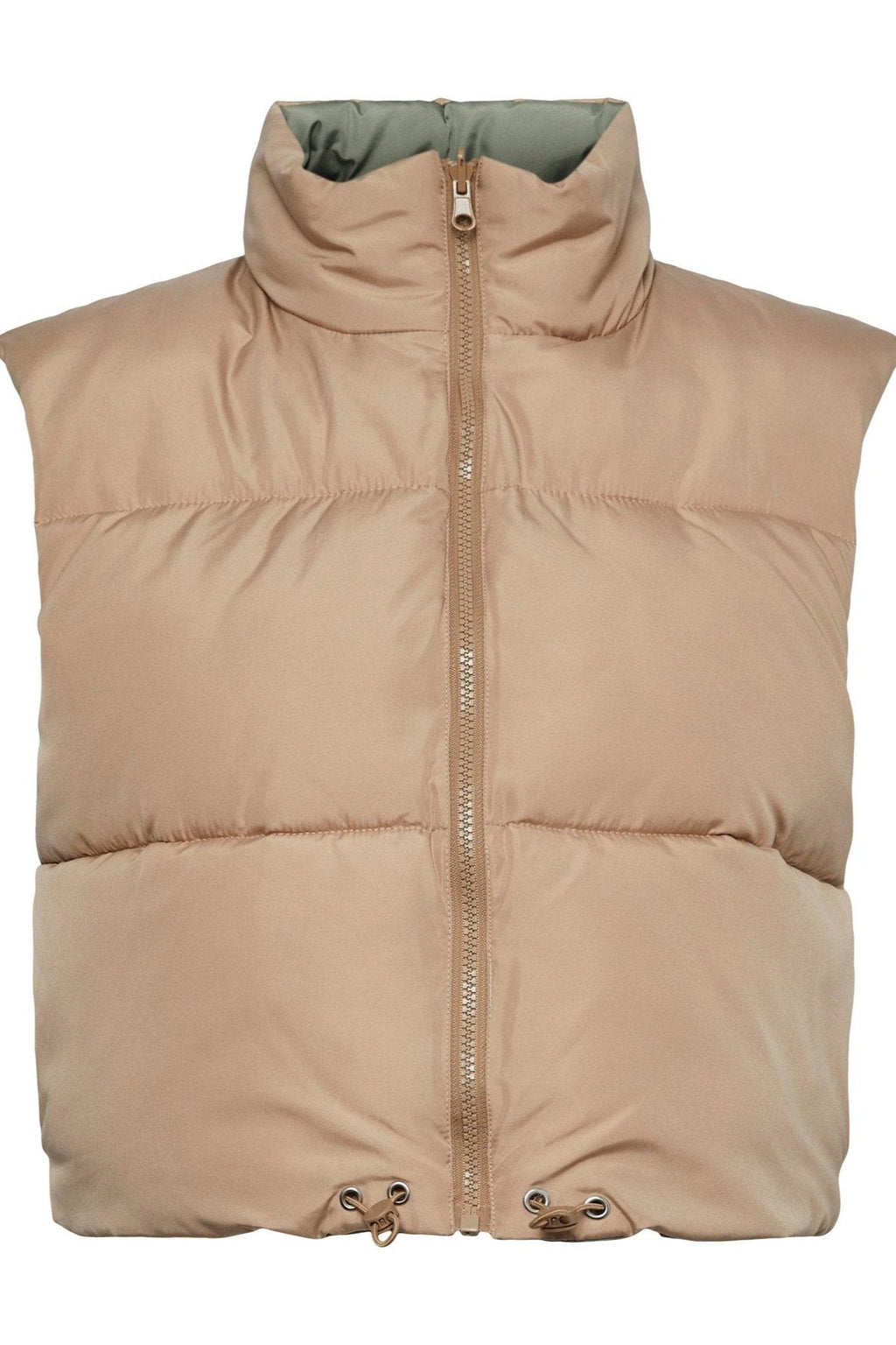 Nadia Short Puffer Weste - Silver Mink