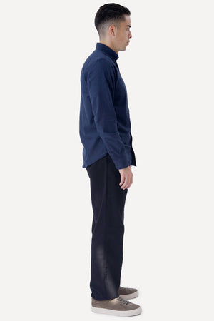 Flanellhemd – Marineblau