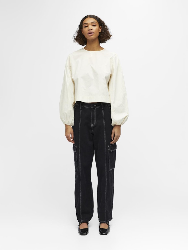 Gala Langarmed Top - Cloud Dancer