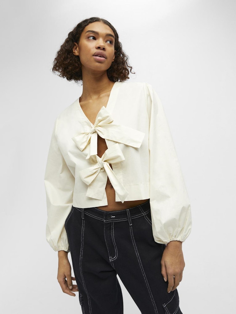 Gala Langarmed Top - Cloud Dancer