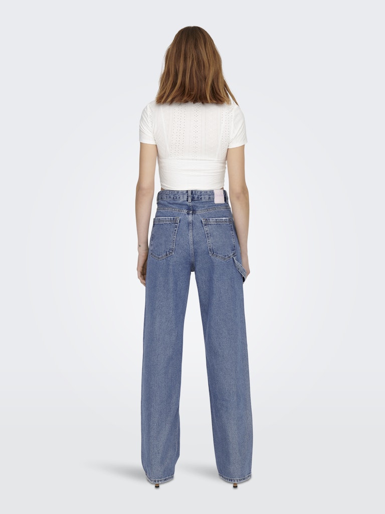 Kirsi breite Jeans - mittelblauer Denim